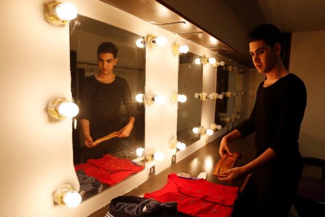 Jordanian ballet dancer Rabee Shrouf, gets ready before his performance in "A Night in Vienna" in Amman, Jordan. (REUTERS) Jordanian ballet dancer Rabee Shrouf, gets ready before his performance in "A Night in Vienna" in Amman, Jordan. (REUTERS)