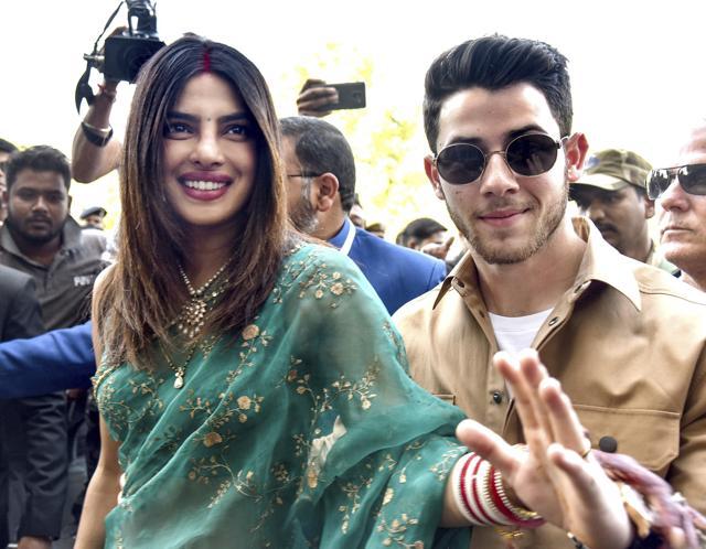 Jodhpur: Actress Priyanka Chopra and Nick Jonas prepare to depart for Mumbai after their wedding ceremony in Jodhpur. (PTI) Jodhpur: Actress Priyanka Chopra and Nick Jonas prepare to depart for Mumbai after their wedding ceremony in Jodhpur. (PTI)