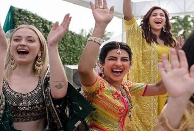 Sophie Turner in an Anita Dongre dress. (Parineeti Chopra/Instagram)