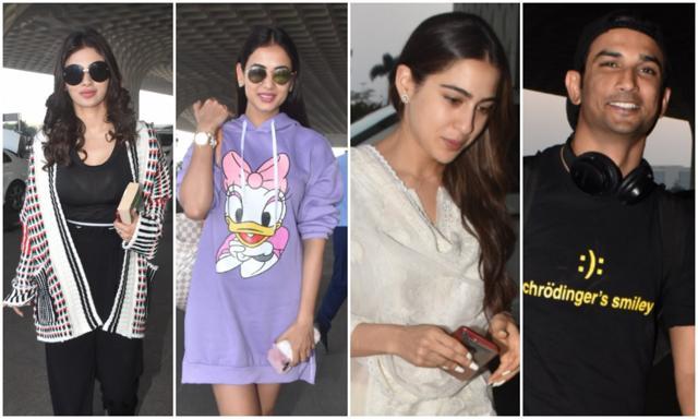 Airport diaries: Mouni Roy, Sonal Chauhan, Sara Ali Khan and Sushant Singh Rajput.