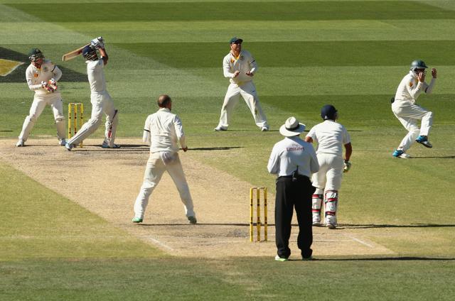 ADELAIDE, AUSTRALIA - DECEMBER 13: Virat Kohli of India hits out during day five of the First Test match between Australia and India at Adelaide Oval on December 13, 2014 in Adelaide, Australia. (Photo by Robert Cianflone/Getty Images) (Getty Images) ADELAIDE, AUSTRALIA - DECEMBER 13: Virat Kohli of India hits out during day five of the First Test match between Australia and India at Adelaide Oval on December 13, 2014 in Adelaide, Australia. (Photo by Robert Cianflone/Getty Images) (Getty Images)