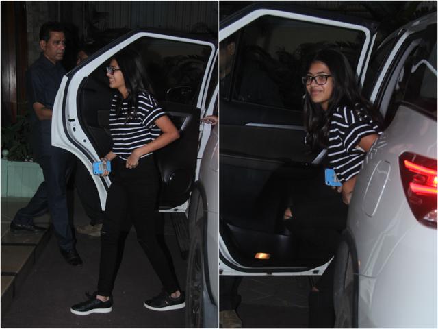 Karisma Kapoor’s daughter Samaira. (Viral Bhayani) Karisma Kapoor’s daughter Samaira. (Viral Bhayani)