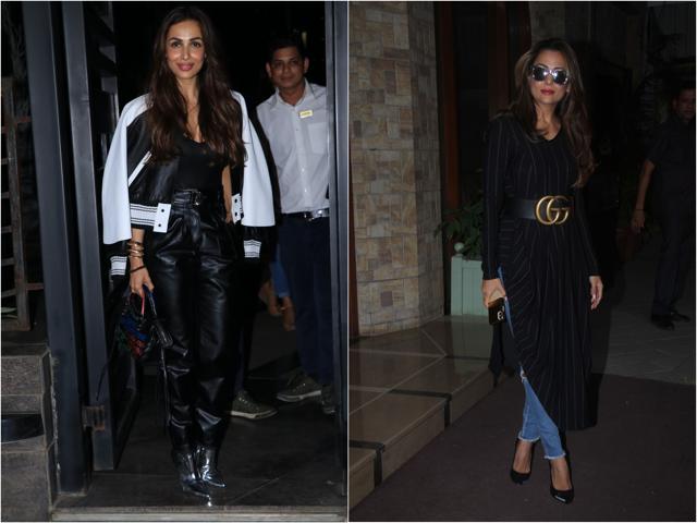 Malaika Arora with her sister Amrita Arora. (Viral Bhayani) Malaika Arora with her sister Amrita Arora. (Viral Bhayani)