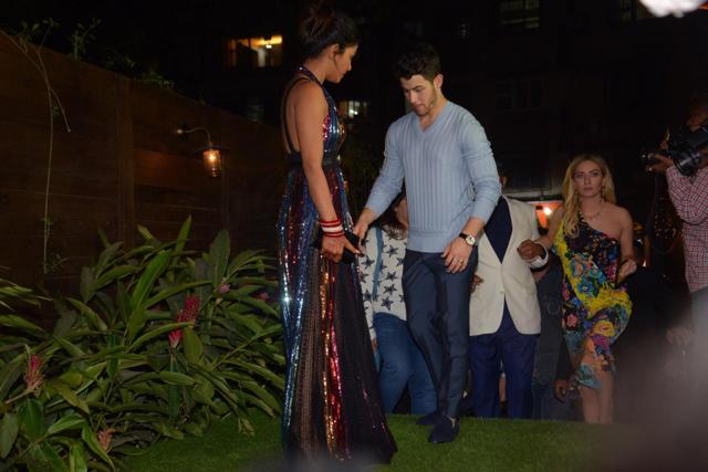 Priyanka Chopra, Nick Jonas at an event. (Viral Bhayani) Priyanka Chopra, Nick Jonas at an event. (Viral Bhayani)