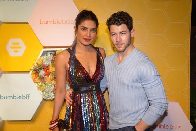 Priyanka Chopra, Nick Jonas pose for the paparazzi. (Viral Bhayani) Priyanka Chopra, Nick Jonas pose for the paparazzi. (Viral Bhayani)