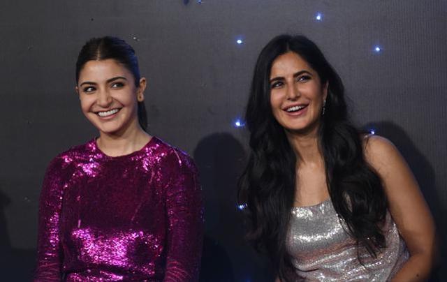 This photo taken on November 2, 2018 shows Indian Bollywood actors Anushka Sharma (L) and Katrina Kaif (R) smile during the trailer launch of upcoming romantic drama Hindi film Zero. (AFP) This photo taken on November 2, 2018 shows Indian Bollywood actors Anushka Sharma (L) and Katrina Kaif (R) smile during the trailer launch of upcoming romantic drama Hindi film Zero. (AFP)