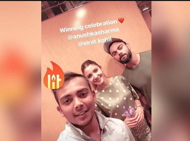Anushka and Virat featured in an Instagram video shared by Prithvi Shaw.