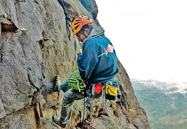 Each wall at the Sahyadri mountain range between 700 to 800 feet in hight (HT PHOTO)