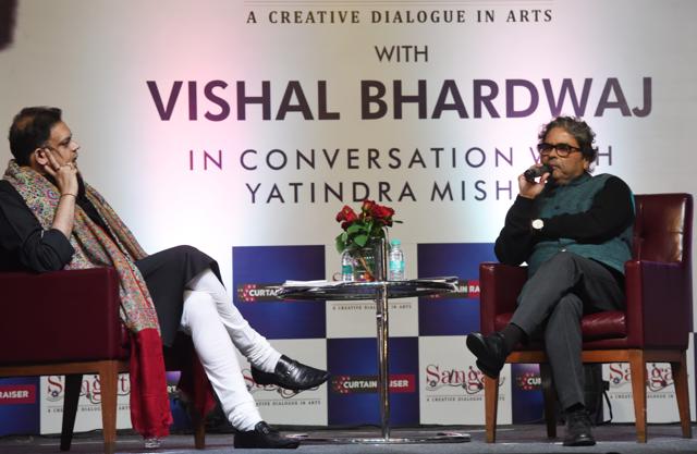 Vishal Bhardwaj in conversation with Yatindra Mishra (Subhankar Chakraborty/HT Photo) Vishal Bhardwaj in conversation with Yatindra Mishra (Subhankar Chakraborty/HT Photo)
