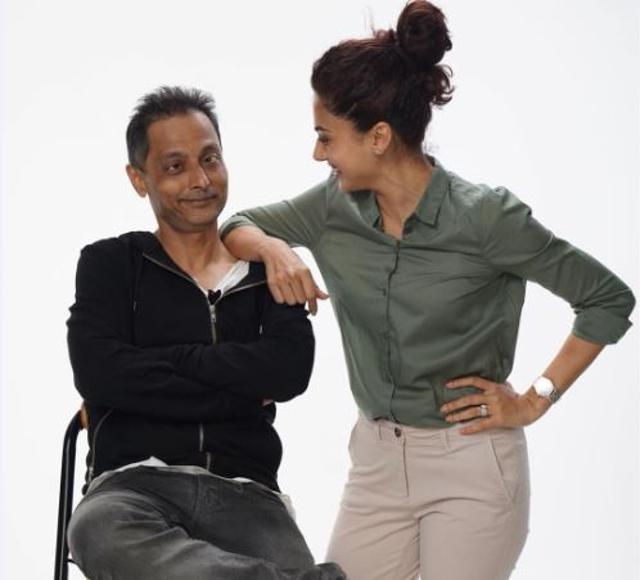 Director Sujoy Ghosh and Taapsee Pannu are currently shooting for their next film, Badla. (Instagram/Taapsee Pannu)