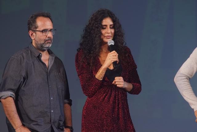 Mumbai: Actress Katrina Kaif with filmmaker Anand L. Rai at the launch of "Husn Parcham", new song from upcoming film "Zero" in Mumbai on Dec 12, 2018. (Photo: IANS) (IANS) Mumbai: Actress Katrina Kaif with filmmaker Anand L. Rai at the launch of "Husn Parcham", new song from upcoming film "Zero" in Mumbai on Dec 12, 2018. (Photo: IANS) (IANS)