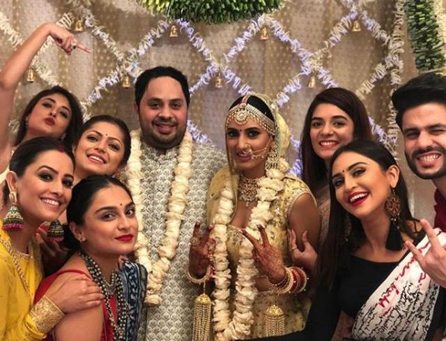 Anita Hassanandani posted this picture of the bride and bridegroom. (Anita Hassanandani/Instagram)