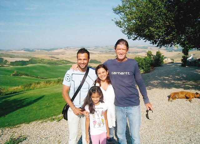 The author with her husband, actor Rohit Roy (left) and daughter on a week-long trip to Tuscany (Mansi Joshi) The author with her husband, actor Rohit Roy (left) and daughter on a week-long trip to Tuscany (Mansi Joshi)