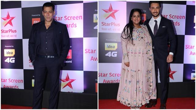 Salman Khan was at the Star Screen Awards 2018 with sister Arpita Khan and her husband Aayush Sharma. Salman Khan was at the Star Screen Awards 2018 with sister Arpita Khan and her husband Aayush Sharma.