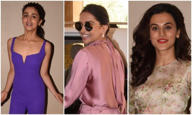 Alia, Deepika and Taapsee were spotted at different places in Mumbai. Alia, Deepika and Taapsee were spotted at different places in Mumbai.