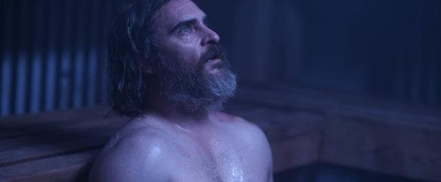 Joaquin Phoenix in a still from You Were Never Really Here, directed by Lynne Ramsay. Joaquin Phoenix in a still from You Were Never Really Here, directed by Lynne Ramsay.