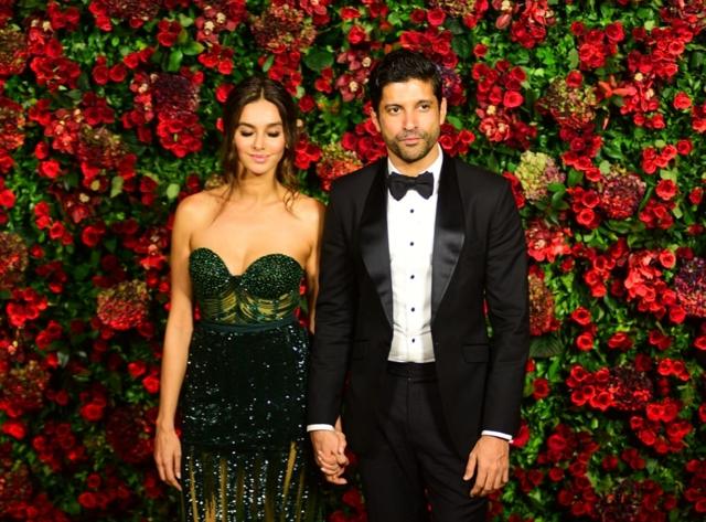 Shibani Dandekar and Farhan Akhtar at Deepika Padukone and Ranveer Singh’s wedding reception. (IANS) Shibani Dandekar and Farhan Akhtar at Deepika Padukone and Ranveer Singh’s wedding reception. (IANS)