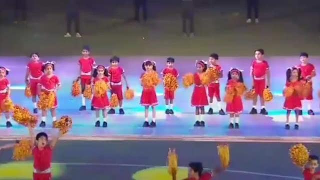 Aaradhya (centre) dances as part of a performance at Dhirubhai Ambani School Annual Function. Aaradhya (centre) dances as part of a performance at Dhirubhai Ambani School Annual Function.