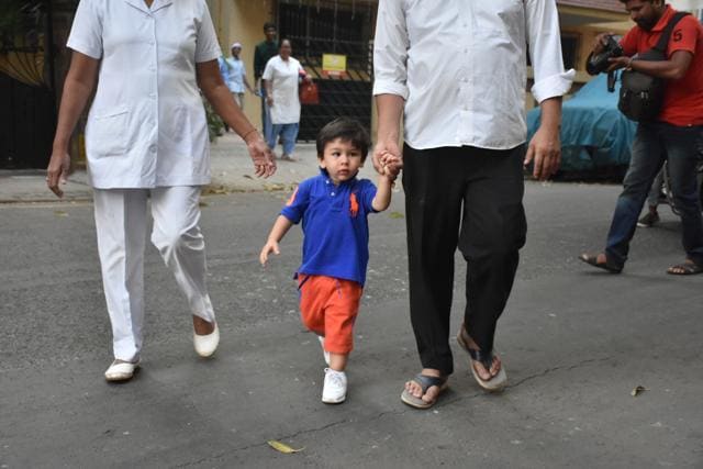 Taimur Ali Khan in Bandra.