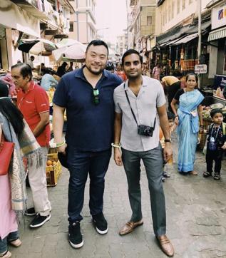 Chang with Aziz Ansari Chang with Aziz Ansari