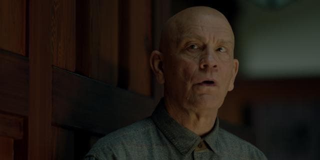 John Malkovich plays the cantankerous Douglas in Bird Box. (Netflix) John Malkovich plays the cantankerous Douglas in Bird Box. (Netflix)
