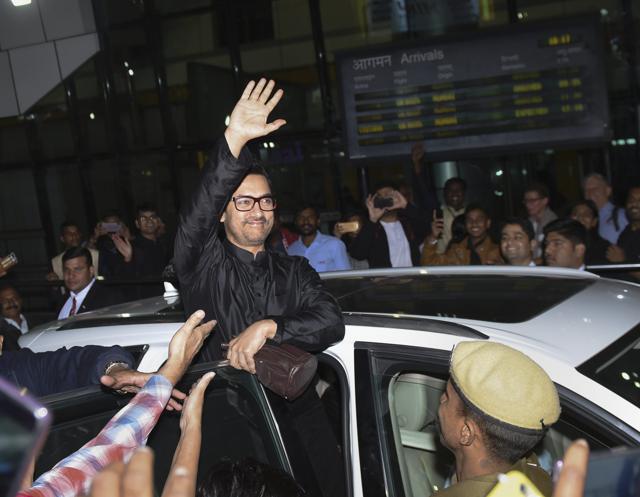 Bollywood actor Aamir Khan arrives to attend the pre-wedding celebrations of Reliance Group Chairman Mukesh Ambani's daughter Isha Ambani. (PTI) Bollywood actor Aamir Khan arrives to attend the pre-wedding celebrations of Reliance Group Chairman Mukesh Ambani's daughter Isha Ambani. (PTI)