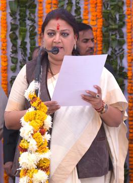 Mamta Bhupesh took oath at Raj Bhawan on Monday.Photo:-Prabhakar Sharma Mamta Bhupesh took oath at Raj Bhawan on Monday.Photo:-Prabhakar Sharma