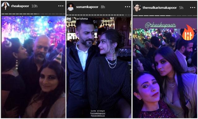 Sonam Kapoor, Karisma Kapoor and Rhea Kapoor among others shared pictures and videos from the party. Sonam Kapoor, Karisma Kapoor and Rhea Kapoor among others shared pictures and videos from the party.