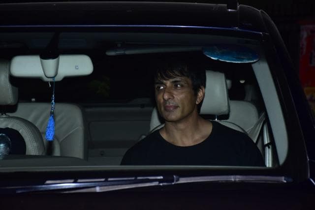 Sonu Sood at Simmba screening. (Viral Bhayani) Sonu Sood at Simmba screening. (Viral Bhayani)