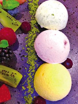 Kutir London has some wonderful dishes, including this sorbet sampler Kutir London has some wonderful dishes, including this sorbet sampler