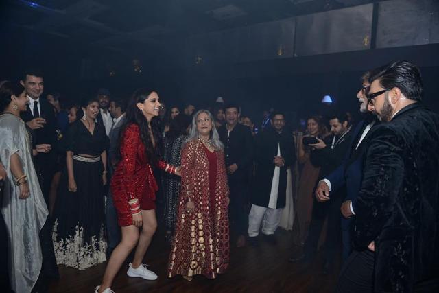 Bollywood actor Deepika Padukone at her wedding reception. (Instagram/AmitabhBachchan) Bollywood actor Deepika Padukone at her wedding reception. (Instagram/AmitabhBachchan)