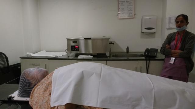 Payel undergoing one of the medical procedures. Payel undergoing one of the medical procedures.