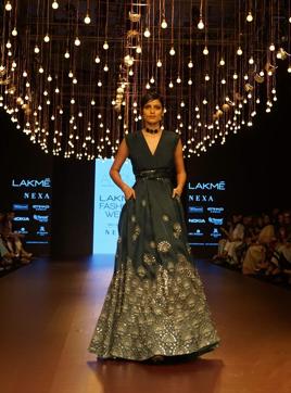 Fashion designers Ankur Modi and Priyanka Modi featured pockets in their gowns this season. (Prodip Guha)