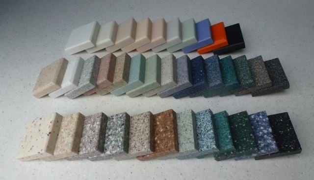 Corian, made from acrylic polymer, is a popular choice for restaurant tables and countertops. Corian, made from acrylic polymer, is a popular choice for restaurant tables and countertops.