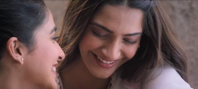Sonam Kapoor with Regina in a still from the movie. Sonam Kapoor with Regina in a still from the movie.
