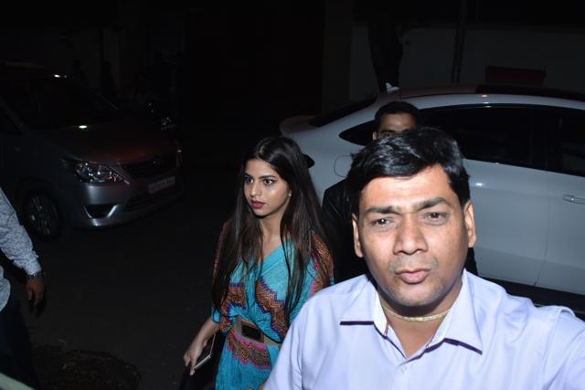 Suhana Khan was spotted partying with her friends in Mumbai.