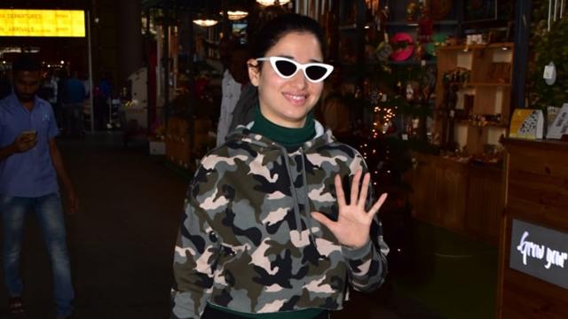 Actor Tamannaah spotted at the airport. Actor Tamannaah spotted at the airport.