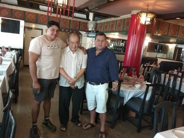 Tulun Chen with Cyrus Broacha and Kunal Vijayakar.