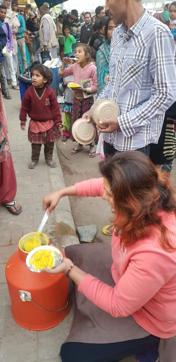 A group of around 25 residents of Delhi-NCR distributes khichdi at AIIMS Metro Station every alternate day of the week.