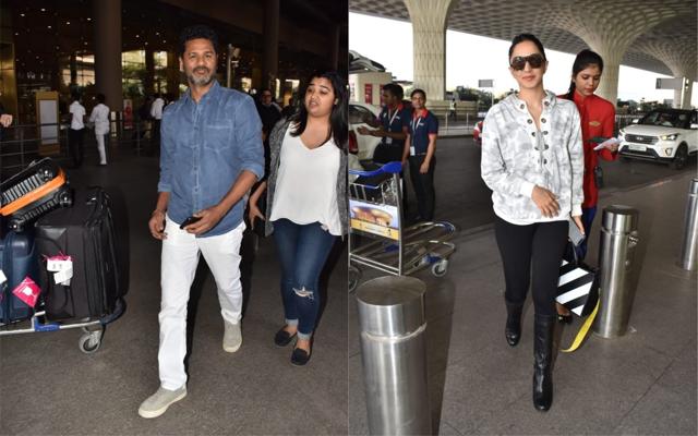Prabhu Deva and Kiara Advani at the airport. (Viral Bhayani) Prabhu Deva and Kiara Advani at the airport. (Viral Bhayani)