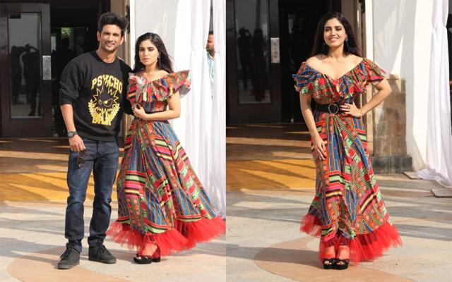 Sushant Singh Rajput and Bhumi Pednekar in Mumbai. (Viral Bhayani) Sushant Singh Rajput and Bhumi Pednekar in Mumbai. (Viral Bhayani)