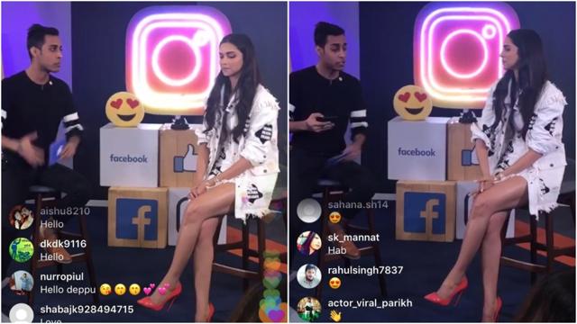 Deepika Padukone during an Instagram live chat. Deepika Padukone during an Instagram live chat.