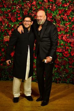 Sanjay Dutt with Arshad Warsi at Ranveer Singh and Deepika Padukone's wedding reception at Grand Hyatt hotel in Mumbai. (IANS) Sanjay Dutt with Arshad Warsi at Ranveer Singh and Deepika Padukone's wedding reception at Grand Hyatt hotel in Mumbai. (IANS)