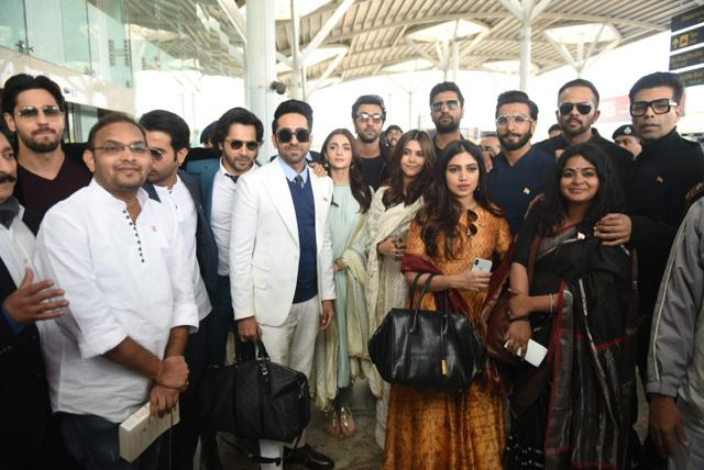 The delegation at the airport. (Viral Bhayani) The delegation at the airport. (Viral Bhayani)