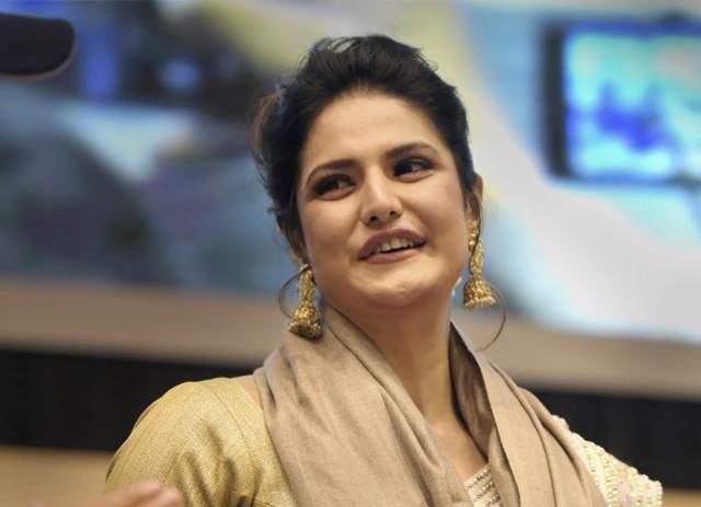 Zareen Khan being felicitated during the Hindi Cinema Samman Samaroh in New Delhi. (AP) Zareen Khan being felicitated during the Hindi Cinema Samman Samaroh in New Delhi. (AP)