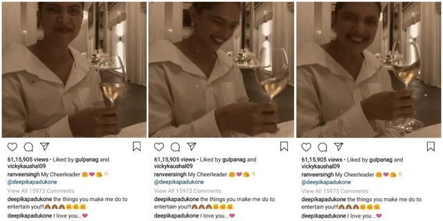 Deepika Padukone commented on a video of hers Ranveer Singh had shared, earlier in the day. Deepika Padukone commented on a video of hers Ranveer Singh had shared, earlier in the day.