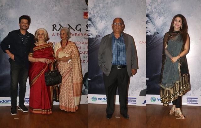 Anil Kapoor with Asha Parekh and Waheeda Rahman, Satish Shah and Urmila Matondkar at Raag Shayari event.
