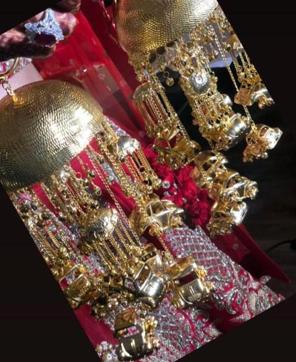 Kaleere customised for Delhi bride Ridhi Kukreja by accessory designer Mrinalini Chandra. (Mrinalini Chandra)