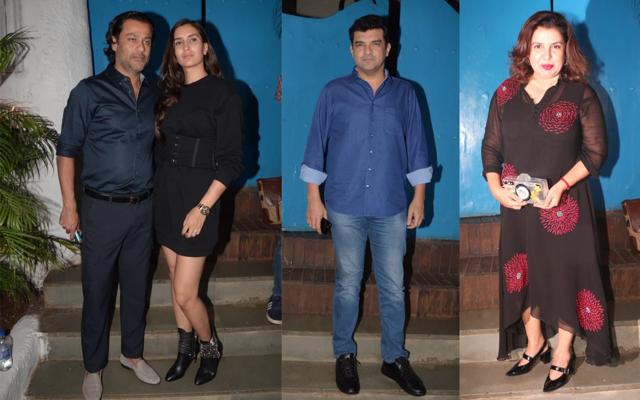 Abhishek Kapoor with wife Pragya, Siddharth Roy Kapur and Farah Khan at the bash. (Viral Bhayani) Abhishek Kapoor with wife Pragya, Siddharth Roy Kapur and Farah Khan at the bash. (Viral Bhayani)