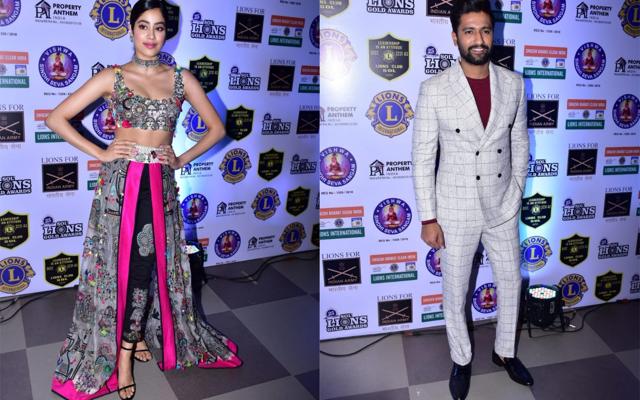 Janhvi Kapoor and Vicky Kaushal at the event. (Viral Bhayani) Janhvi Kapoor and Vicky Kaushal at the event. (Viral Bhayani)